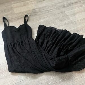 American Eagle Black Eyelet Maxi Dress